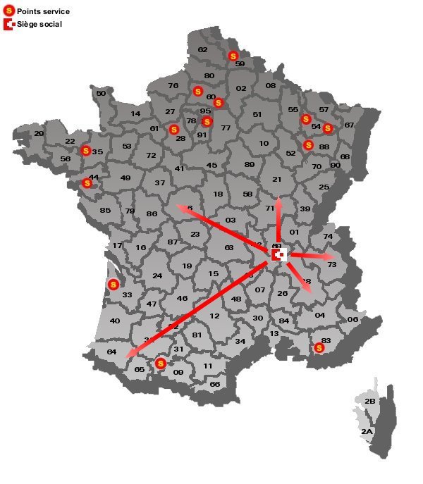 Carte de la France